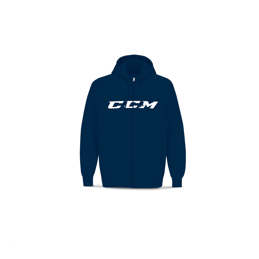 CCM CVC FULLZIP HOODY NAVY DETSKÁ MIKINA
